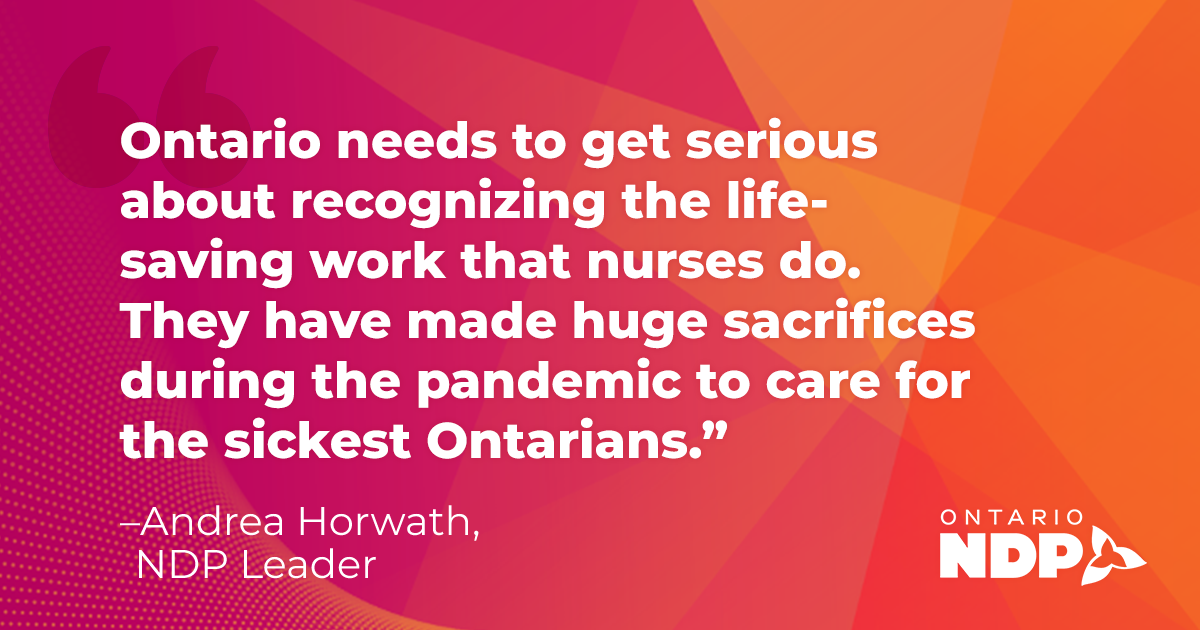 Nurses deserve respect and recognition: NDP « Ontario NDP